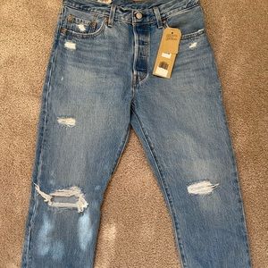 Women’s Levi Strauss 501 cropped high waisted jeans